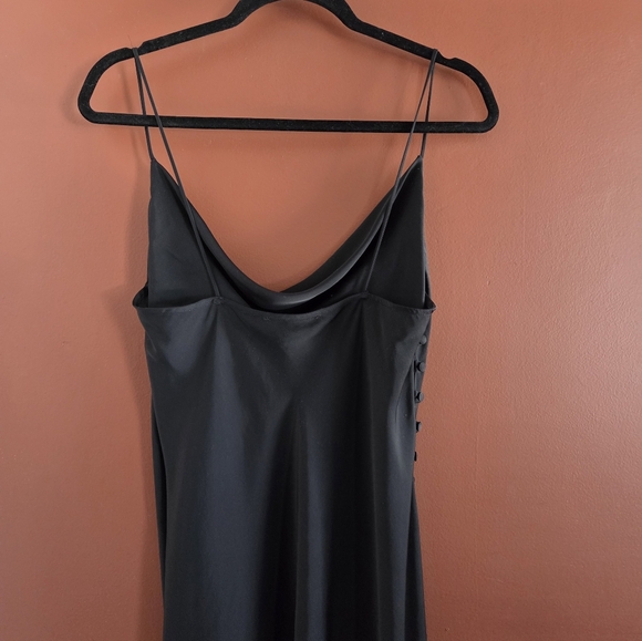 Zara Black Maxi Dress with Button Detail NWOT - Picture 5 of 9